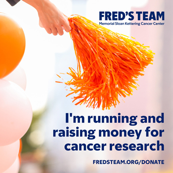 I'm Running and Raising Money for Cancer Research - Shareable social media image