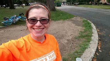 Marci Glotzer in her Fred’s Team shirt. 